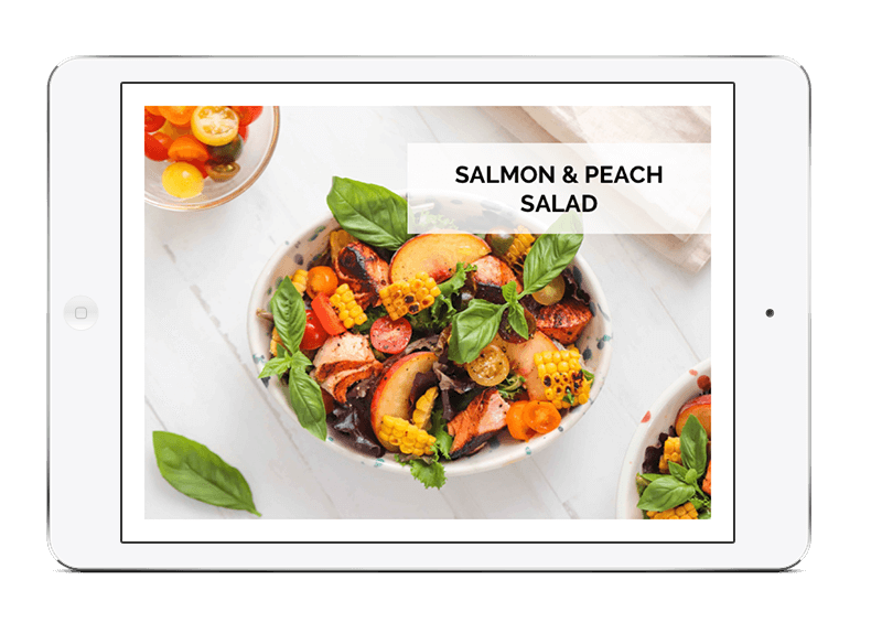 image of salmon-peach-salad