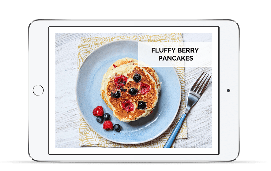 image of fluffy-berry-pancakes for energy and zing